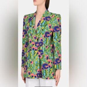Dolce & Gabbana Floral Longline Blazer IT 44 US 8–10